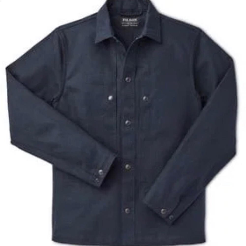 Filson antique tin cloth jac shirt navy